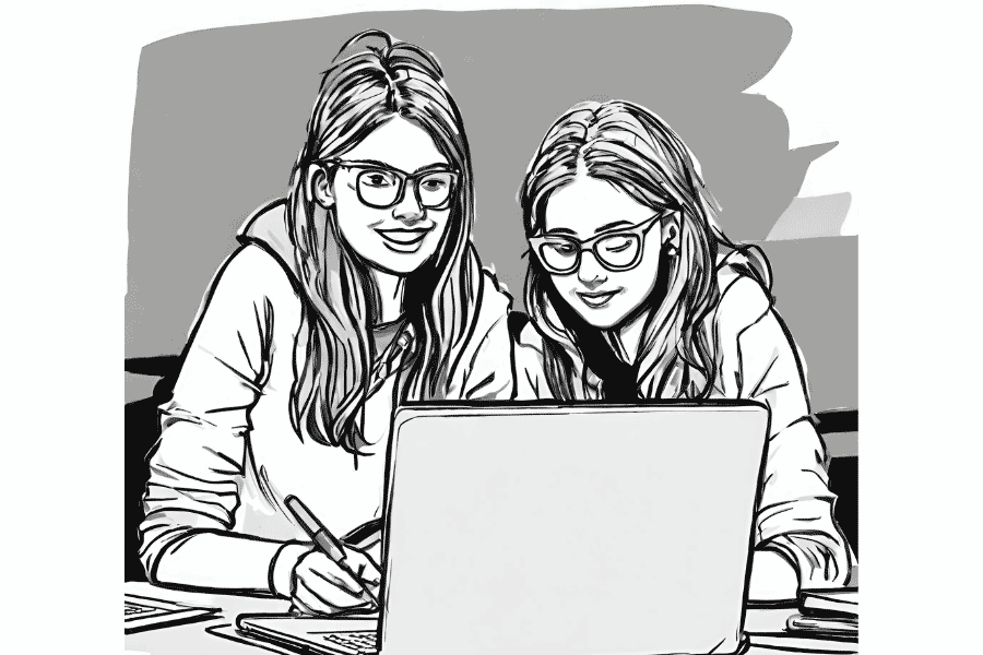 Illustration of scientists collaborating around trusted Python tools.